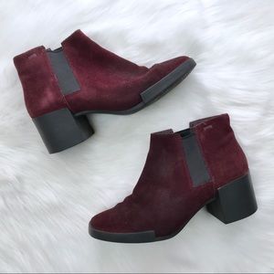 Camper Lotta Burgundy Suede Chelsea Ankle Boot